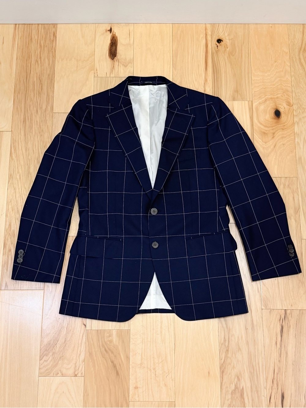 Suitsupply Men’s Lazio Windowpane Pure Wool Super 120’s Blazer